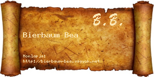 Bierbaum Bea névjegykártya
